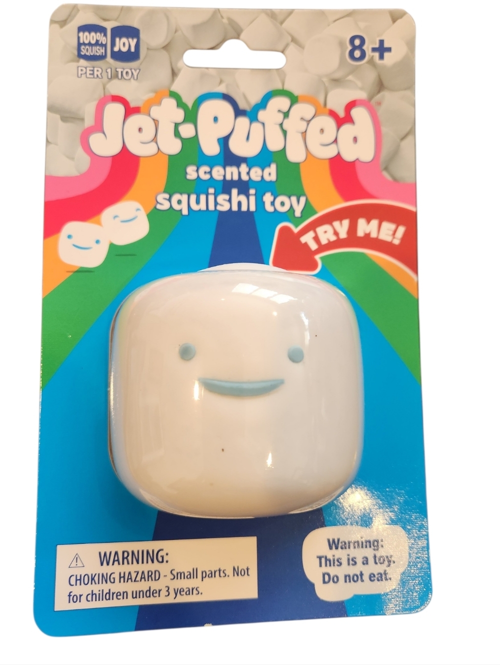 NEW Jet-Puffed Scented Squishi Toy - Cute White Marshmallow Stress Ball Squishy